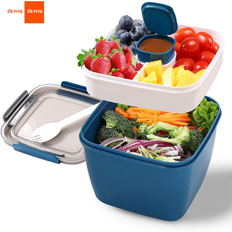 Salad Container Jar - Portable Salad Lunch Container Salad Bowl