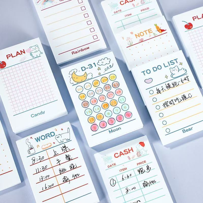 Meal Plan Notepad - Kawai Supplies in Sticky Note Book