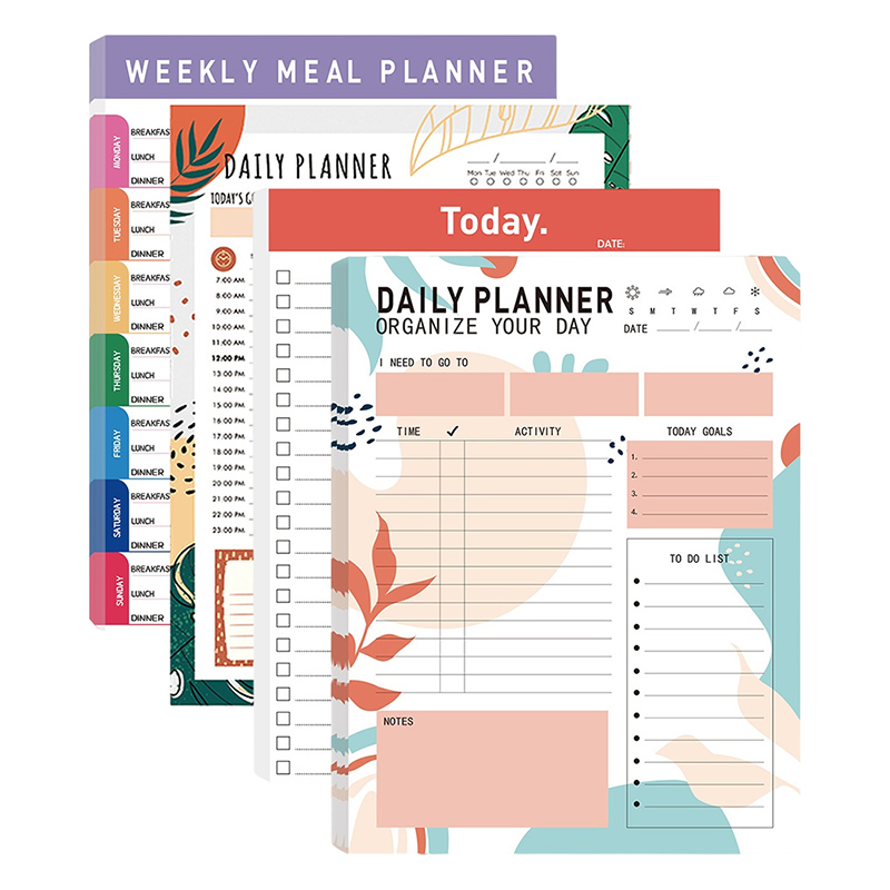 Meal Plan Notepad - Magnetic Daily Planner Notepad 52 Sheets
