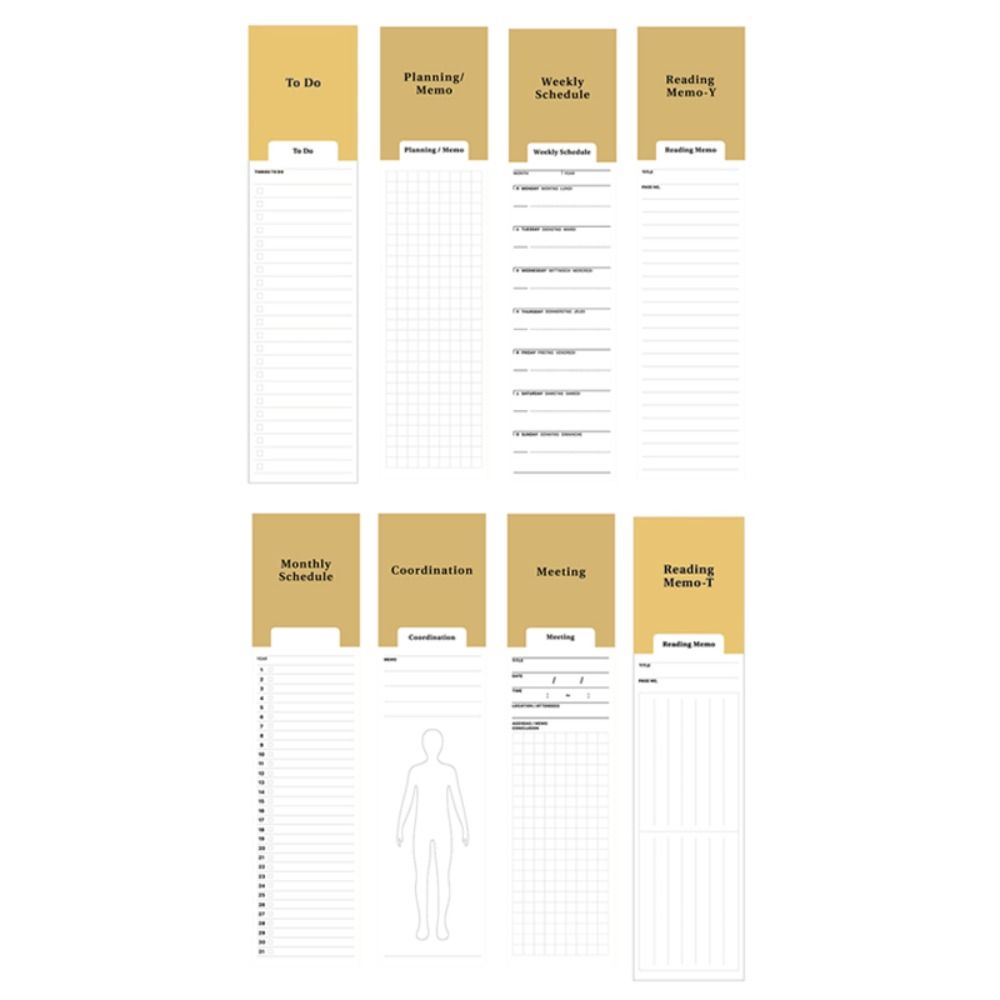 New Bookmark Type Note Paper D - Meal Plan Notepad 评论和价格
