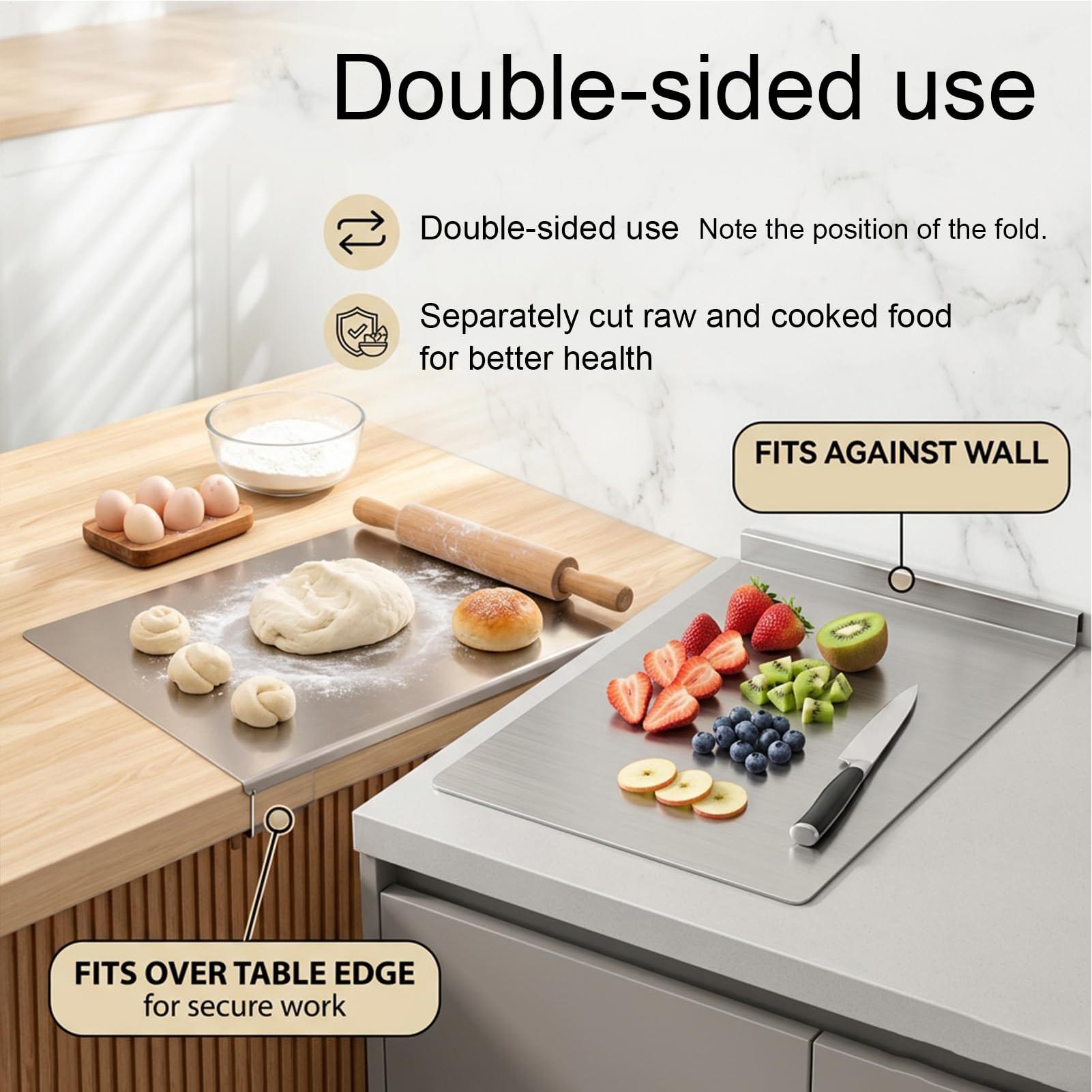 L-shaped Chopping Board Stainl - Meal Prep Chef 评论和价格