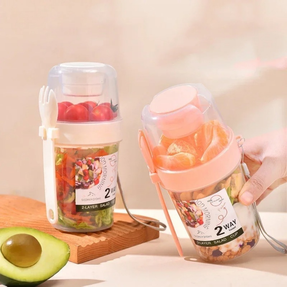 Portable Salad Cup Breakfast C - Salad Container Jar 评论和价格