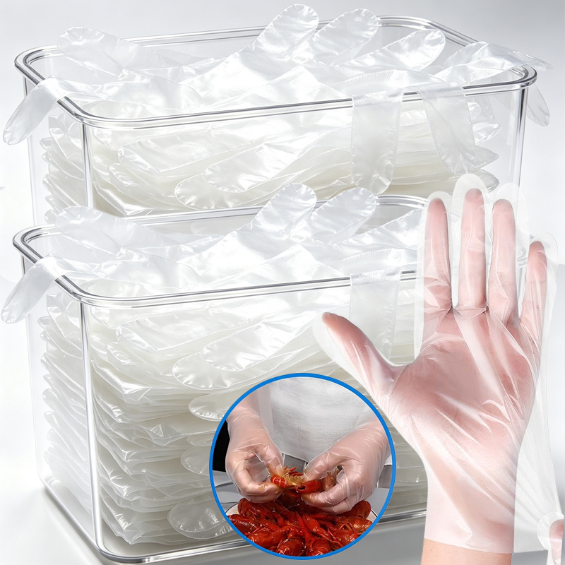 Clear Disposable Gloves Transp - Meal Prep Chef 评论和价格