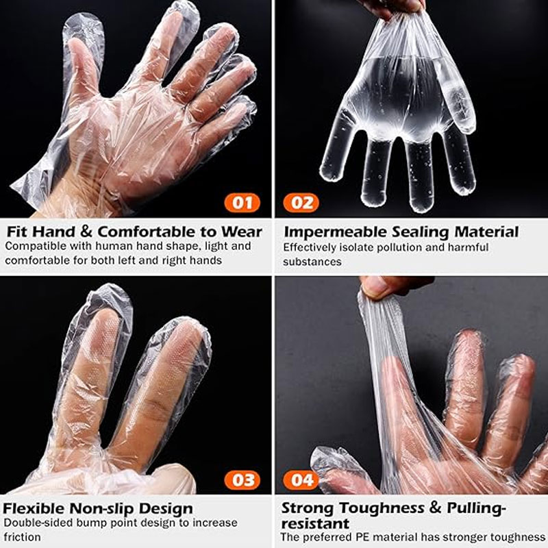 Clear Disposable Gloves Transp - Meal Prep Chef 评论和价格