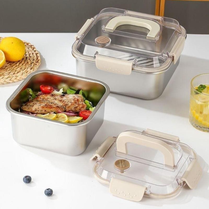 Portable Large Capacity Stainl - Salad Container Jar 评论和价格