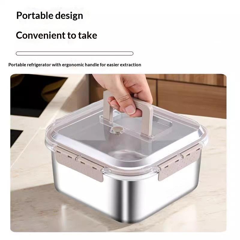 Portable Large Capacity Stainl - Salad Container Jar 评论和价格