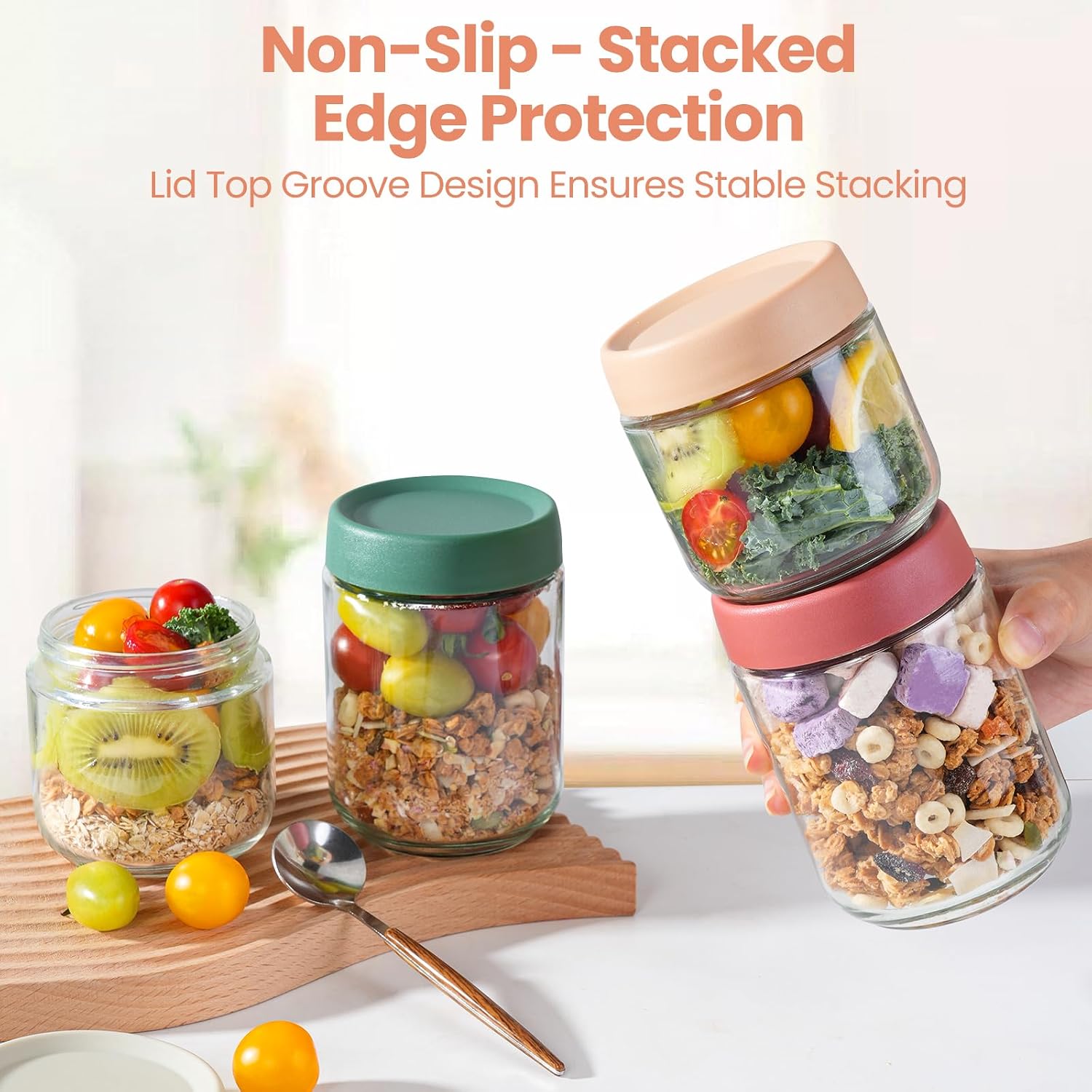 12Pack Overnight Oats Containe - Salad Container Jar 评论和价格