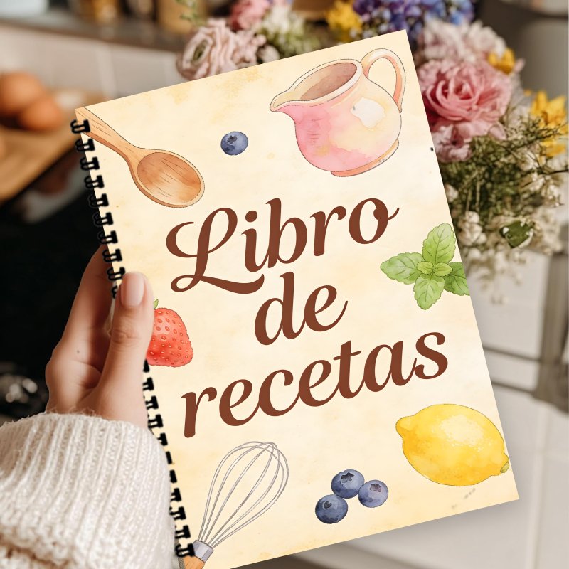 A5 Paper Spanish Recipe Book,  - Meal Prep Healthy Recipes 评论和价格