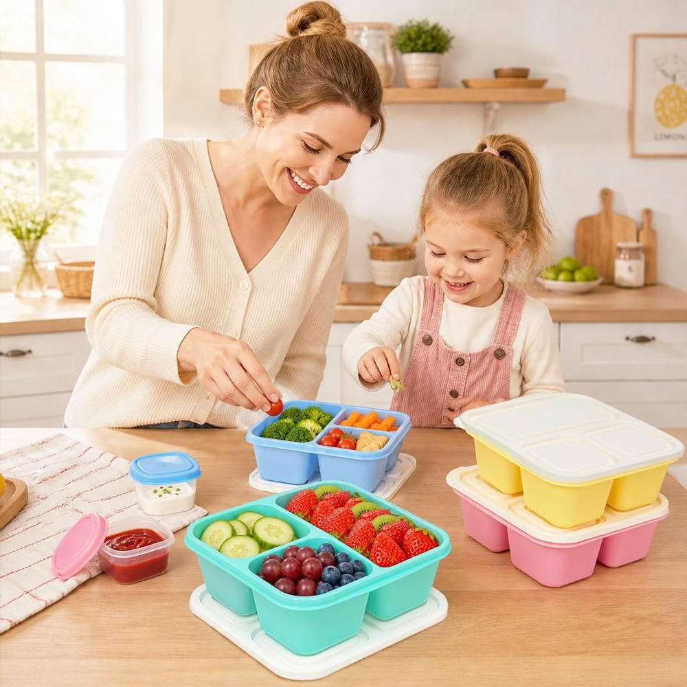 3 Compartment Bento Box Snack  - Meal Prep Healthy 评论和价格