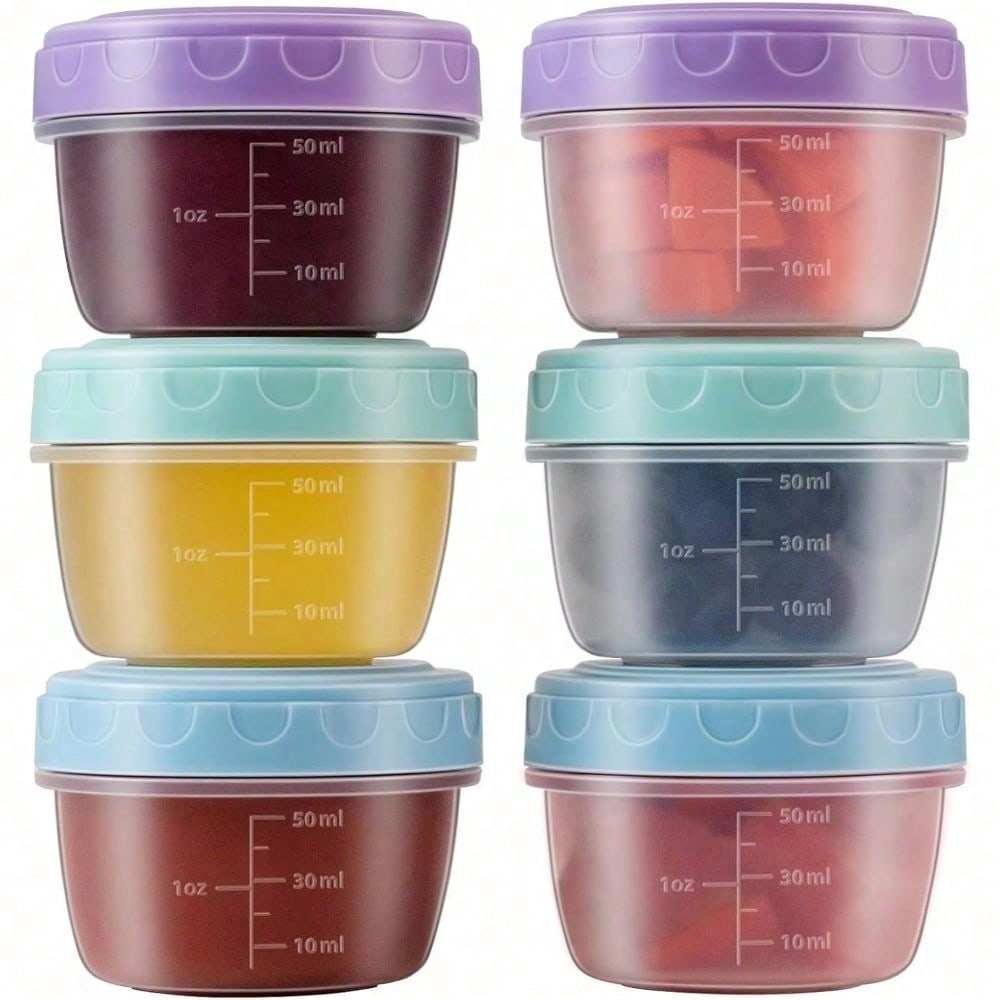1-6 Pack 2.7 OZ Salad Dressing - Salad Container Jar 评论和价格