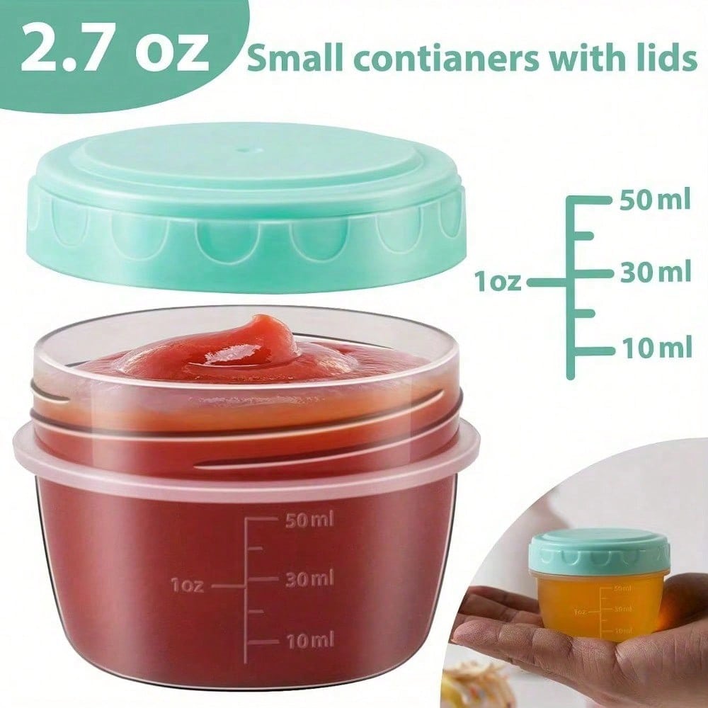 1-6 Pack 2.7 OZ Salad Dressing - Salad Container Jar 评论和价格