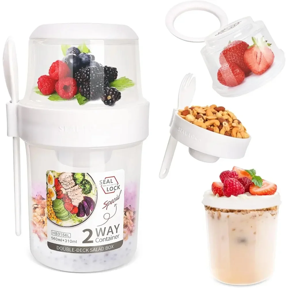 Salad Cup Breakfast Cups Porta - Salad Container Jar 评论和价格