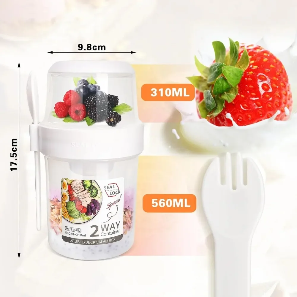 Salad Cup Breakfast Cups Porta - Salad Container Jar 评论和价格