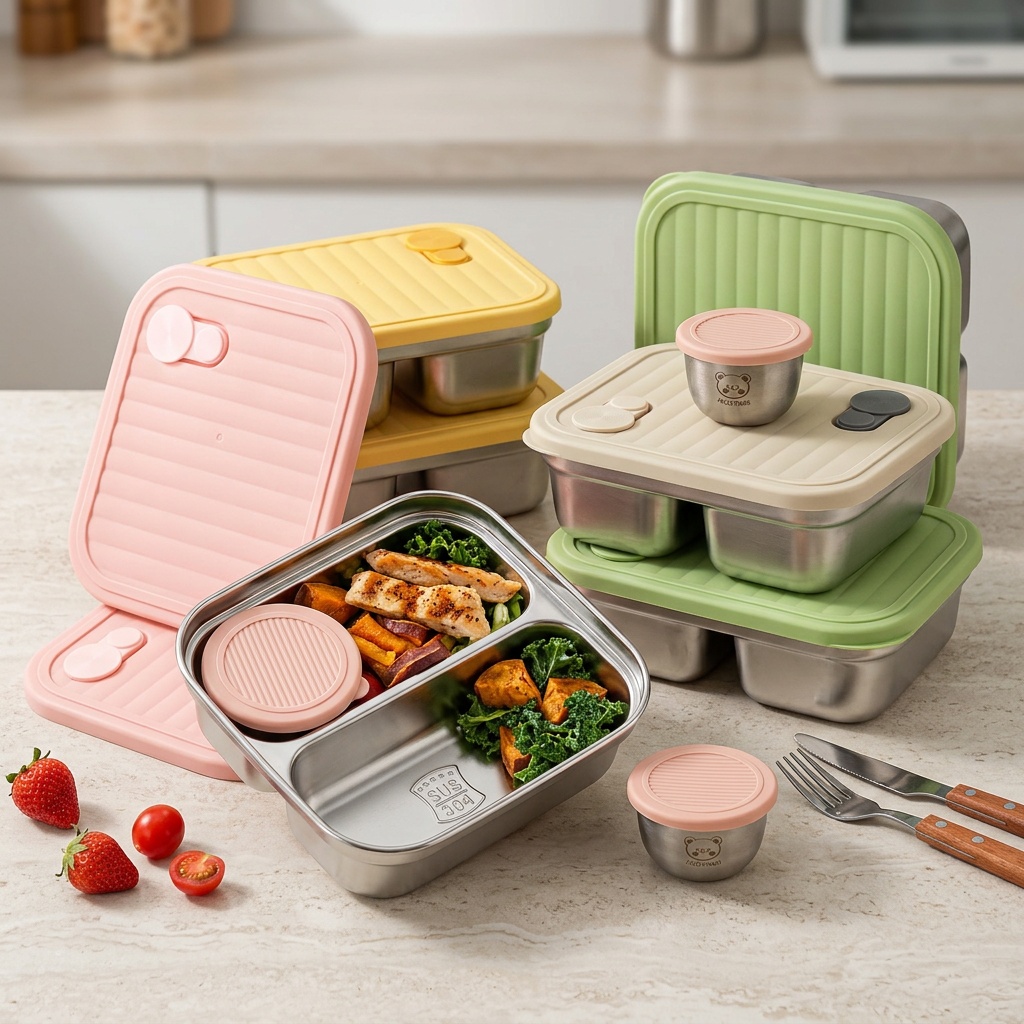 304 Stainless Steel Lunch Cont - Salad Container Jar 评论和价格