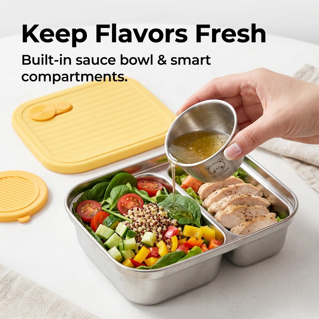 304 Stainless Steel Lunch Cont - Salad Container Jar 评论和价格