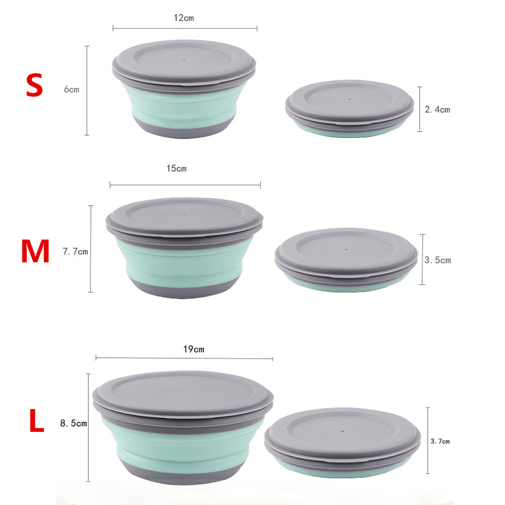 Portable Folding Lunch Box Bow - Salad Container Jar 评论和价格